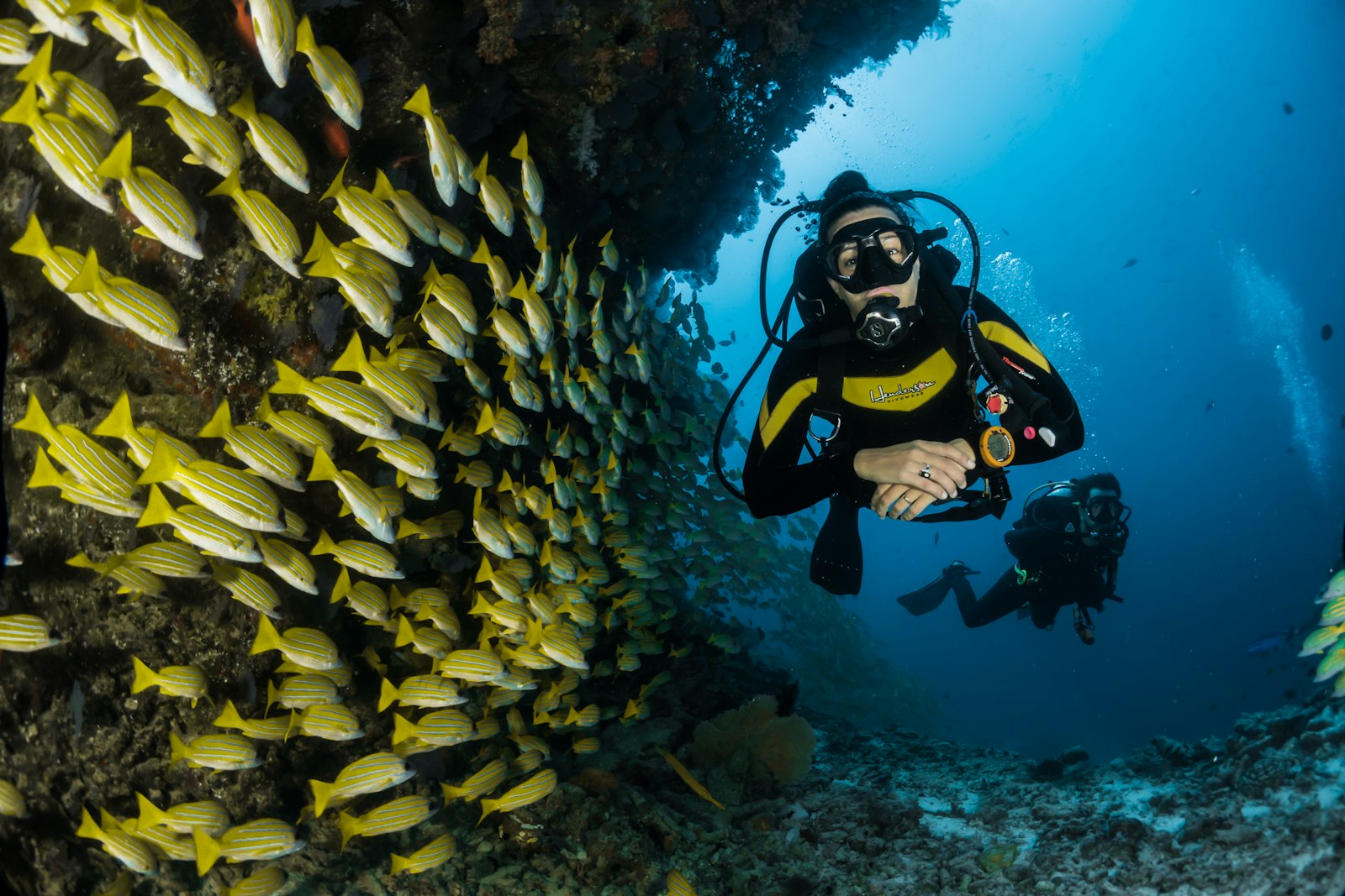 Snorkel en una caleta de agua cristalina