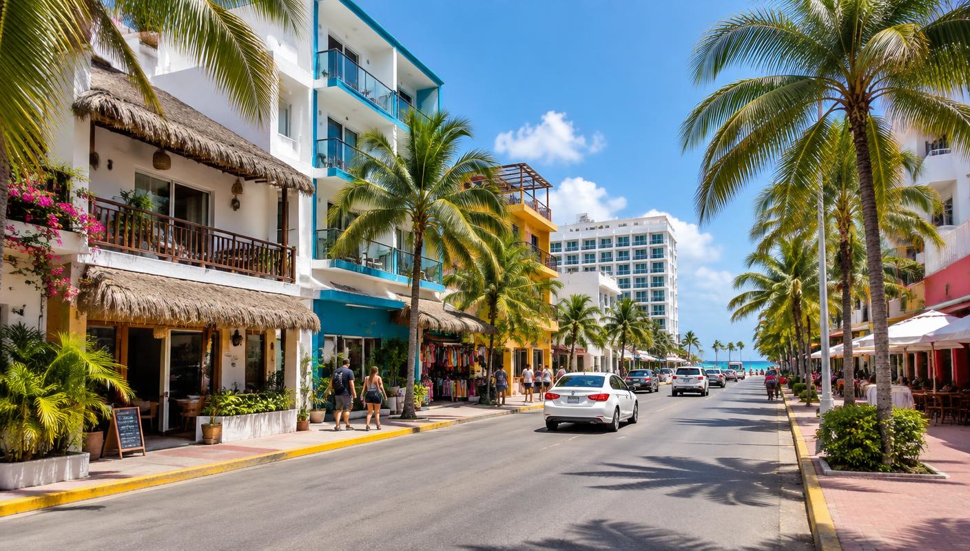 Calle del centro de Cancún